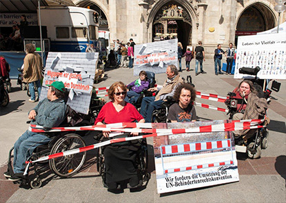 Wir fordern die Umsetzung der UN-Behindertenrechtskonvention