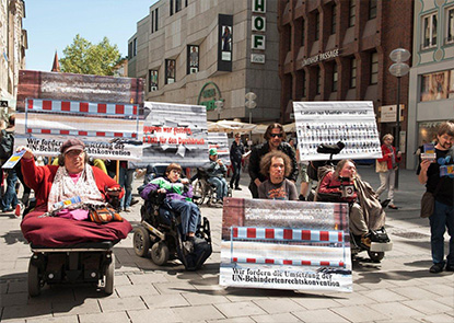 Demo in der Fu�g�ngerzone